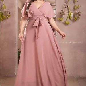 Plus size chiffon dress